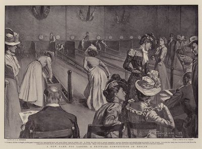 Un nuovo gioco per signore, una competizione di birilli a Berlino da Frederick Henry Townsend