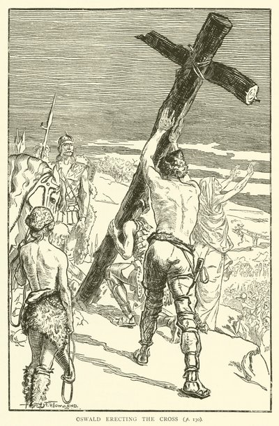 Oswald erige la Croce da Frederick Henry Townsend