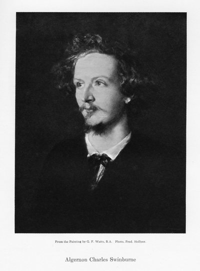 Algernon Charles Swinburne, poeta inglese, c1867 da Frederick Hollyer