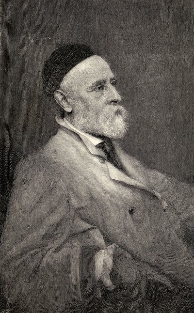 Ritratto di George Frederick Watts, inciso da T. Johnson dopo la fotografia di Hollyer, da 