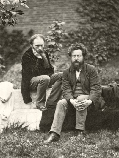 Ritratto fotografico di Sir Edward Burne-Jones (1833-98) e William Morris (1834-96) di Frederick Hollyer (1837-1933) da Frederick Hollyer