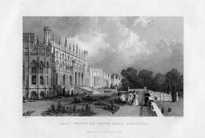 Facciata est di Eaton Hall, Cheshire, 1845 da Frederick James Havell