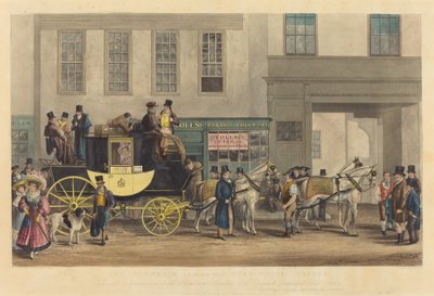 Il Blenheim, Lasciando lo Star Hotel, Oxford da Frederick James Havell after George Havell