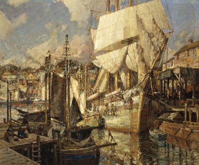 Nave del Sale di Cadice, Porto di Gloucester da Frederick John Mulhaupt