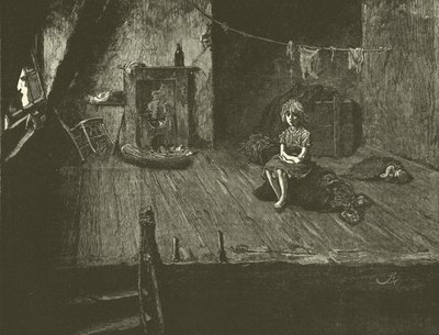 Bambini poveri in una soffitta da Frederick L. Bernard