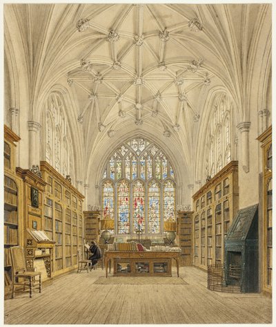 Biblioteca del Winchester College da Frederick Mackenzie