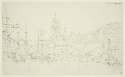 St Mary Redcliffe e Redcliffe Wharf dal Ponte di Prince Street da Frederick Mackenzie