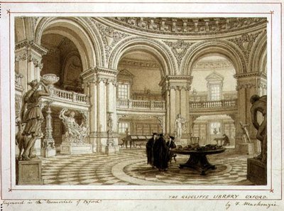 La Biblioteca Radcliffe, Oxford, c.1835 da Frederick Mackenzie