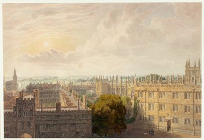 Vista dalla Biblioteca Radcliffe da Frederick Mackenzie