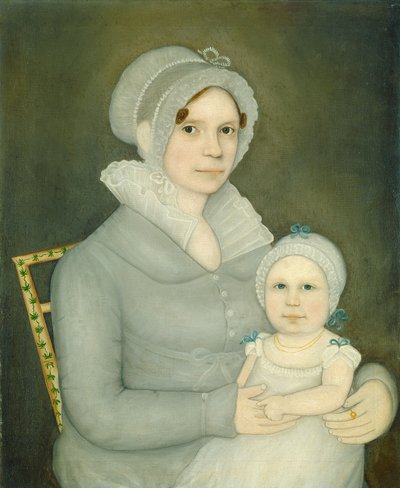 Signora John Harrisson e figlia, c. 1823 da Frederick Mayhew