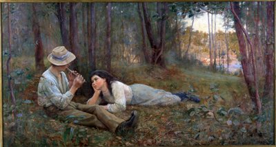 Idillio nel bush, 1893 da Frederick McCubbin