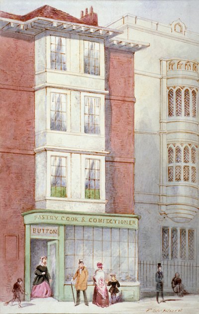 Pasticceria e negozio di dolciumi di Button, 187 Fleet Street, City of London da Frederick Napoleon Shepherd