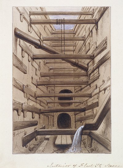 Fleet Street, Londra, 1845 da Frederick Napoleon Shepherd