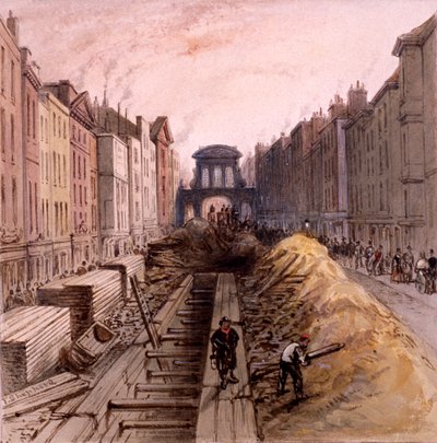 Fleet Street, Londra, 1845 da Frederick Napoleon Shepherd