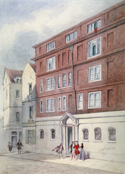 Residenza di Titus Oates, Oat Lane, Città di Londra, 1845 da Frederick Napoleon Shepherd