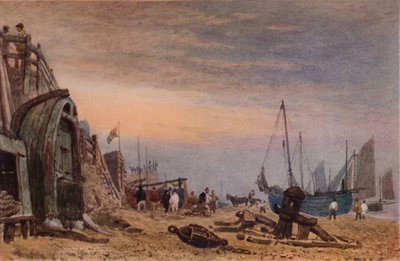 Spiaggia di Brighton, foschia che si dirada, c1820 da Frederick Nash