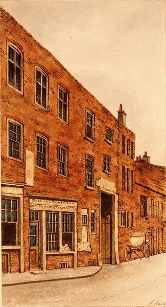 Locanda Bull and Mouth, St. Martin le Grand da Frederick Nash