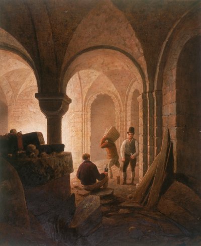 Cripta di St Mary-le-Bow, Londra, 1818 da Frederick Nash