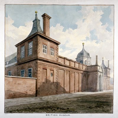 Veduta del British Museum, Bloomsbury, Londra da Frederick Nash