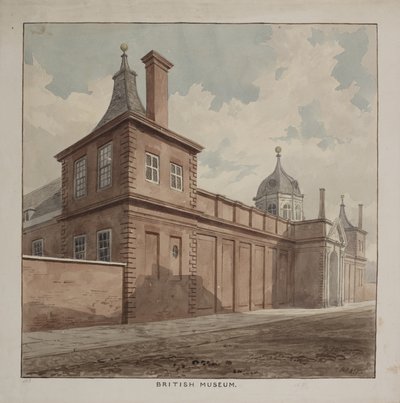 Veduta del British Museum, Holborn, c.1807 da Frederick Nash