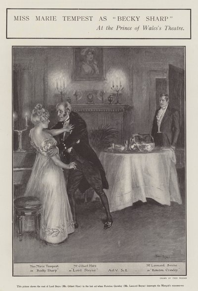 Miss Marie Tempest come Becky Sharp al Prince of Wales