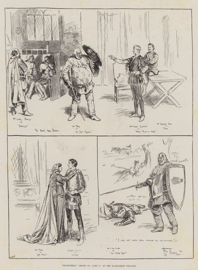 Enrico IV, Parte I di Shakespeare al Haymarket Theatre da Frederick Pegram