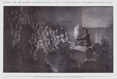 Sir Robert Ball che tiene una lezione ai bambini alla Royal Institution da Frederick Pegram