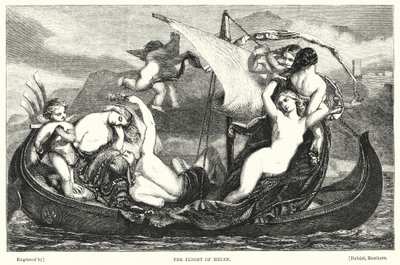 La fuga di Elena (incisione) da Frederick Richard Pickersgill