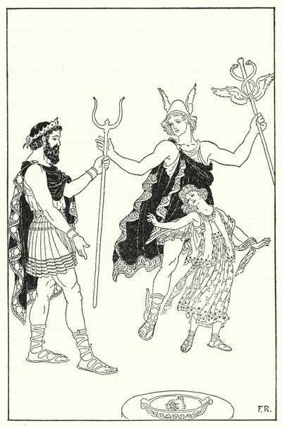 Mercurio portò via Proserpina dal palazzo di Plutone (litografia) da Frederick Richardson