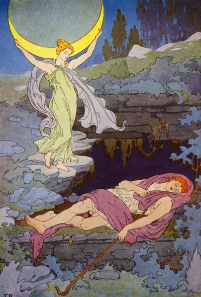 Visitato solo dalla luna di notte, Endimione dormirà per sempre da Frederick Richardson