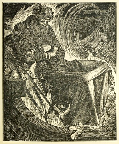 Morte del Re Warwulf da Frederick Sandys