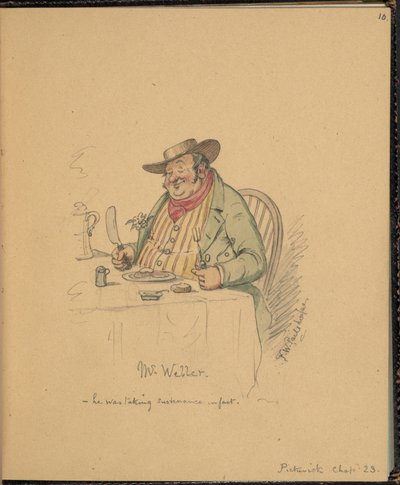F. 10: Scena da Pickwick Papers, Mr Weller, da un 