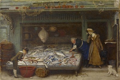 Negozio di pescivendolo, 1873 da Frederick Walker