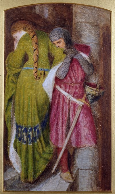 Incontro sulla scala della torre, Helellil e Hildebrand, 1864 da Frederick William Burton