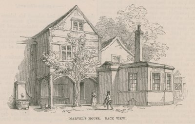 Casa di Andrew Marvel, Highgate da Frederick William Fairholt