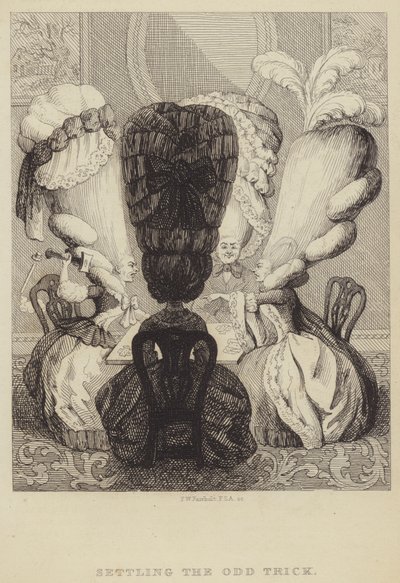 Sistemare il trucco strano: satira che deride le acconciature delle donne e la mania per il gioco da Frederick William Fairholt