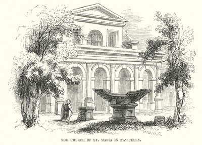 La chiesa di Santa Maria in Navicella (incisione) da Frederick William Fairholt