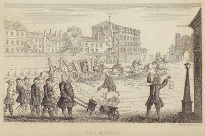 La mozione: satira sui tentativi in Parlamento di destituire Sir Robert Walpole come Primo Ministro nel 1741 da Frederick William Fairholt