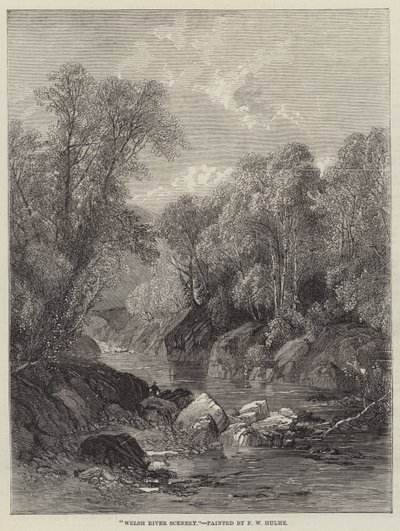 Paesaggio fluviale gallese da Frederick William Hulme