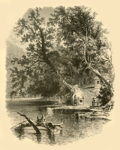 Ramo nord del Susquehanna, a Hunlocks, 1874 da Frederick William Quartley