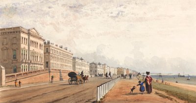 Brighton: il fronte e il molo a catena visti in lontananza da Frederick William Woledge
