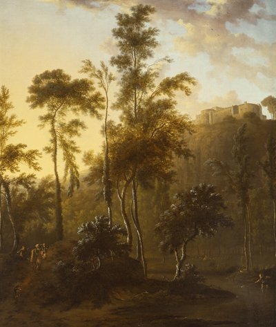 Paesaggio italianeggiante con pescatori da Frederick de Moucheron