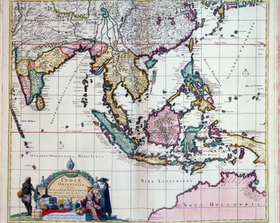 Geografia: mappa delle Indie Orientali di Frederick de Witt da Frederick de Wit