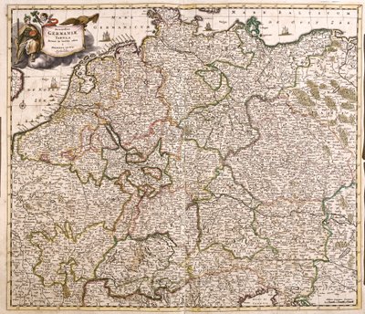 Mappa della Germania da Frederick de Wit