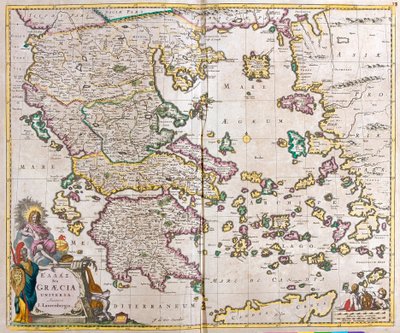 Mappa della Grecia da Frederick de Wit