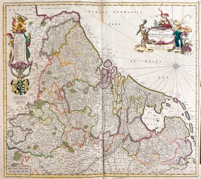Mappa della Bassa Germania (Germania) da Frederick de Wit