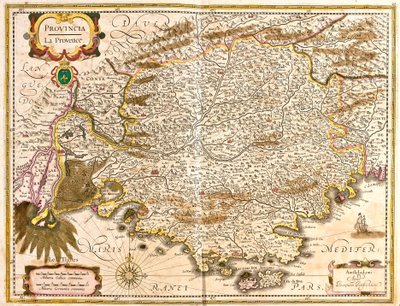 Mappa della Provenza (Francia) da Frederick de Wit