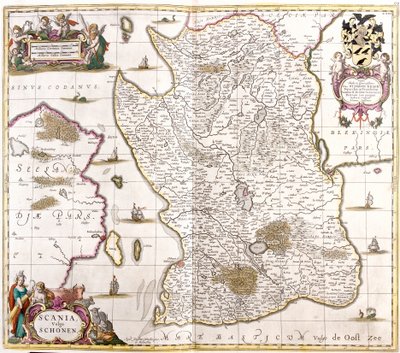 Mappa della Scania (Svezia) da Frederick de Wit