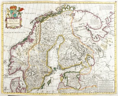 Mappa di Svezia e Norvegia da Frederick de Wit