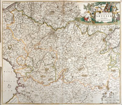 Mappa della Contea di Artois (Francia) da Frederick de Wit